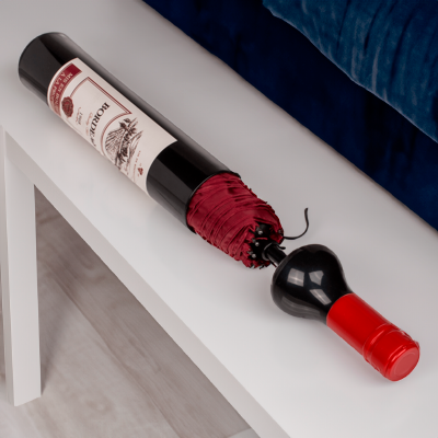 Pocket umbrella wine bottle